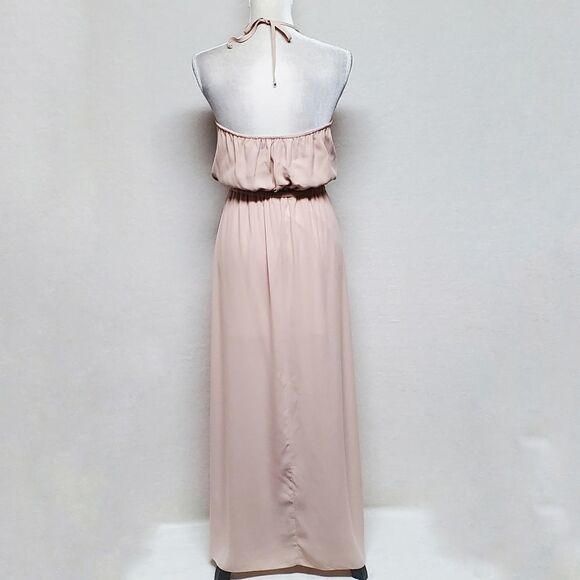 SHOW Me Your Mumu Heather Halter Dusty Blush Pink Halter Formal Maxi Dress XS - Picture 8 of 12